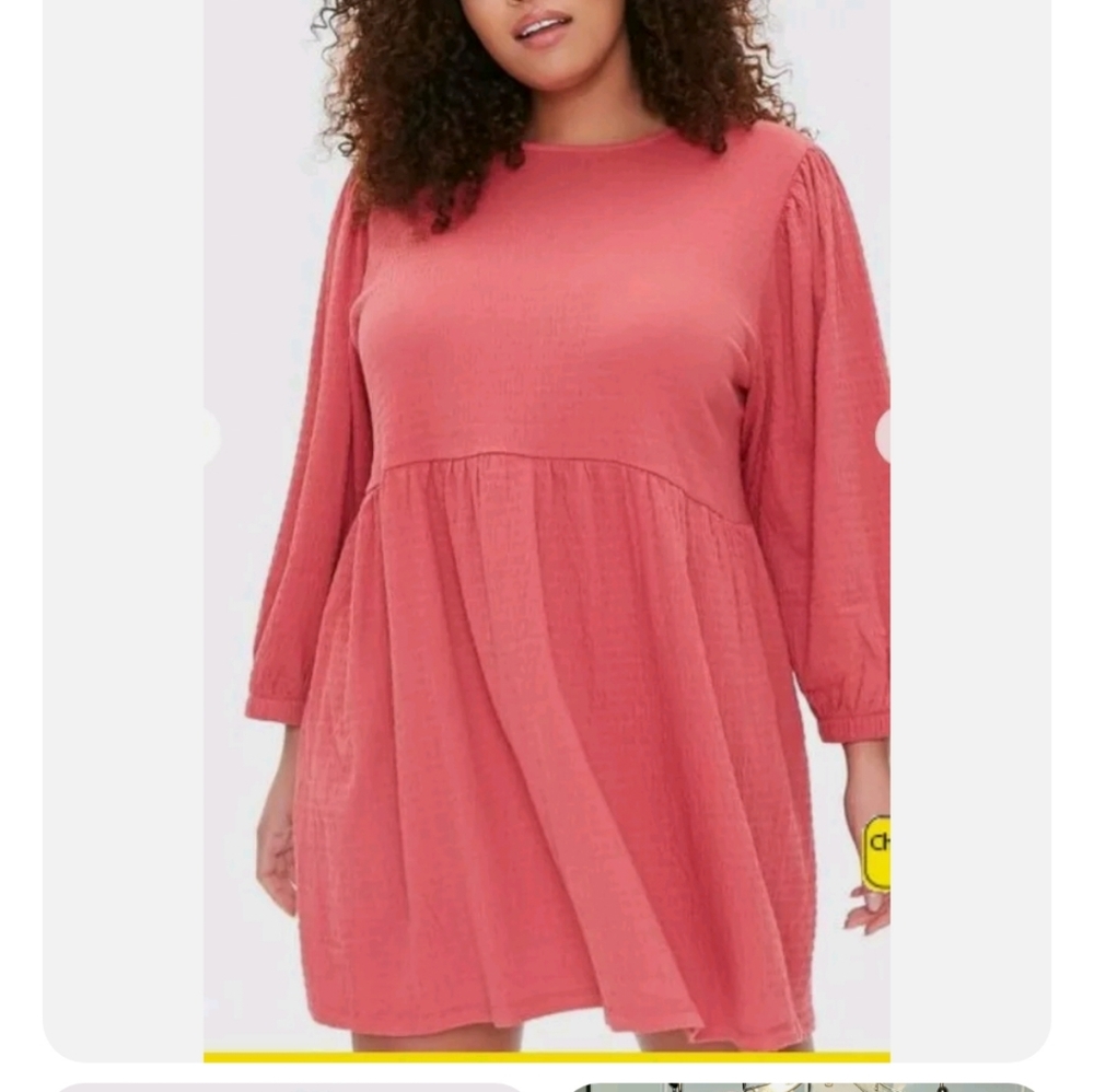 Forever 21 Plus Textured Mini Dress - Picture 1 of 2